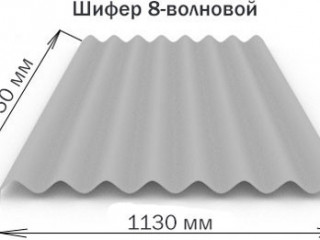 Шифер Амвросиевский 8-ми волновой.