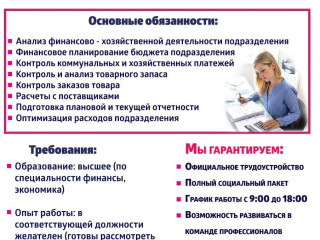 Экономист по финансовой работе