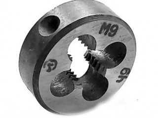 Плашка М9х1,25, 9ХС, основной шаг, 25/9 мм, ГОСТ 7740-71.