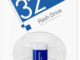 Флеш-накопитель USB 2.0 Smartbuy 32 GB LARA Black/Blue/White