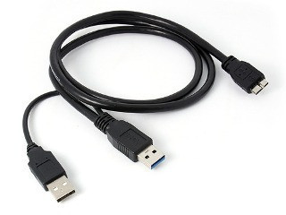 Кабель USB3.0 AM/microB; 0.6m; Black (для внешних жестких дисков)