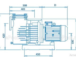 Высокопроизводительный насос с префильтром Bombas Saci Magnus-2 160 куб.м/ч 1250