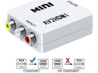 Переходник видео AV (RCA) - HDMI