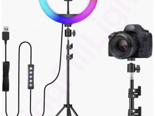 Лучшие цены + Лучшее качество Кольцевые лампы RGB 33см +штатив210см
