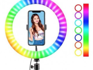 Лучшие цены + Лучшее качество Кольцевые лампы RGB 33см +штатив210см