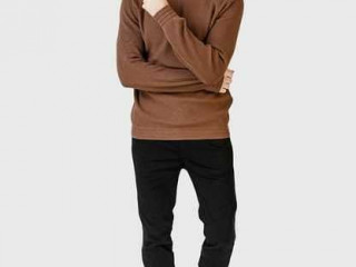 Джемпер мужской, батник, лонгслив, Oodji, демисезон, L-XL (48-50)