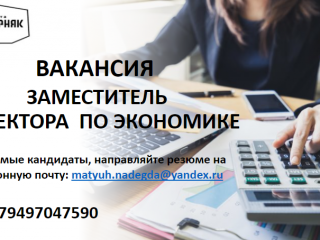 Требуется заместитель директора по экономике