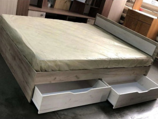 Кровать Гармония 160x200 с ящиками Дуб Крафт