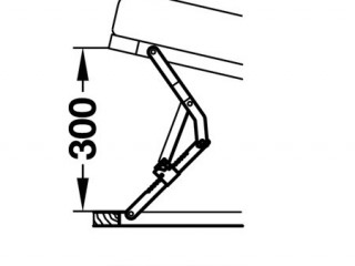 Механизм подъема и фиксации спинки кровати 300 мм