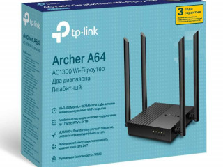 Роутер Tplink Archer A64 Новинка AC1300 Wi-Fi роутер с MU‑MIMO