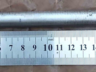 Метчик гаечный М16х1,5; Р6М5, 200/30 мм, прямой хвостовик, мелкий шаг, 2640-0189, ГОСТ 1604-71, СССР.